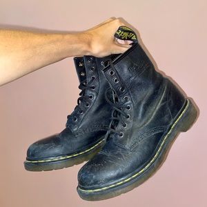Matte black Dr. Marten Combat Boots